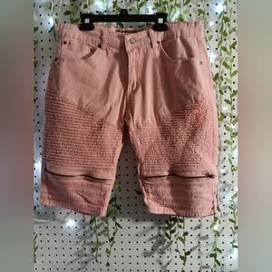 Men's Pink Textured Shorts